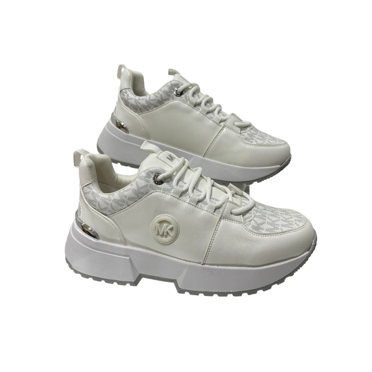 Zapatillas MICHAEL KORS para damas COSMO DADDY - WHITE -SILVER